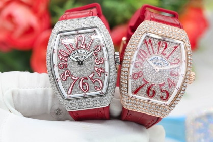 Review bộ đôi đồng hồ Franck Muller Vanguard Lady V32 Custom Diamond