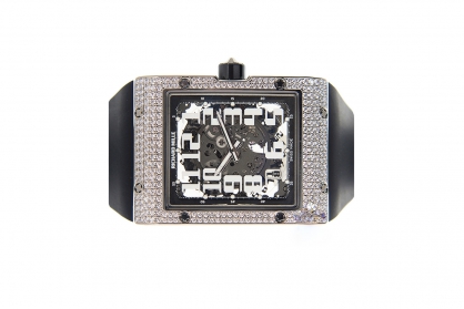 Review đồng hồ Richard Mille RM016-AJ WG vành vàng trắng đính kim cương Arabic