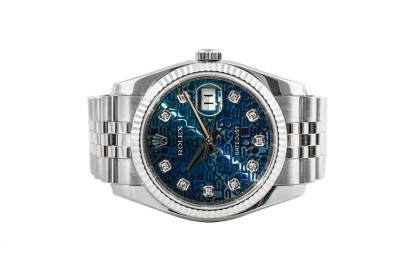 Review đồng hồ Rolex Datejust mặt xanh vi tính