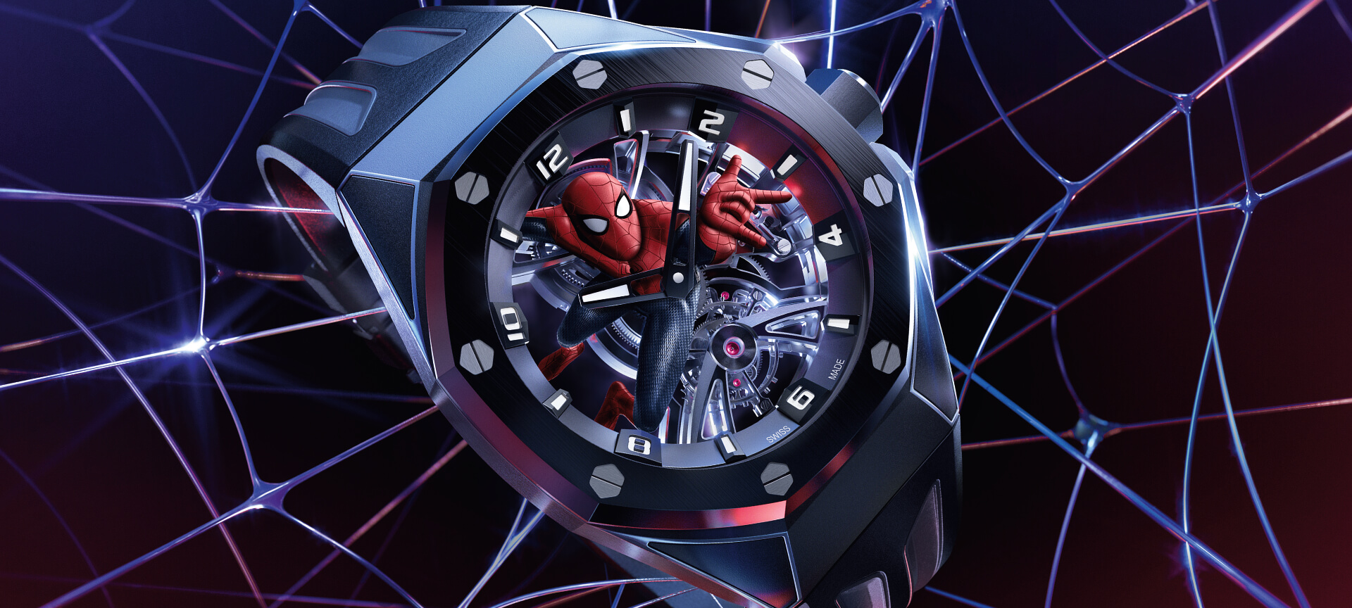 Royal Oak Concept Tourbillon Spider-Man: Lần hợp tác tiếp theo đánh dấu sự kết hợp giữa Audemars Piguet & vũ trụ Marvel 