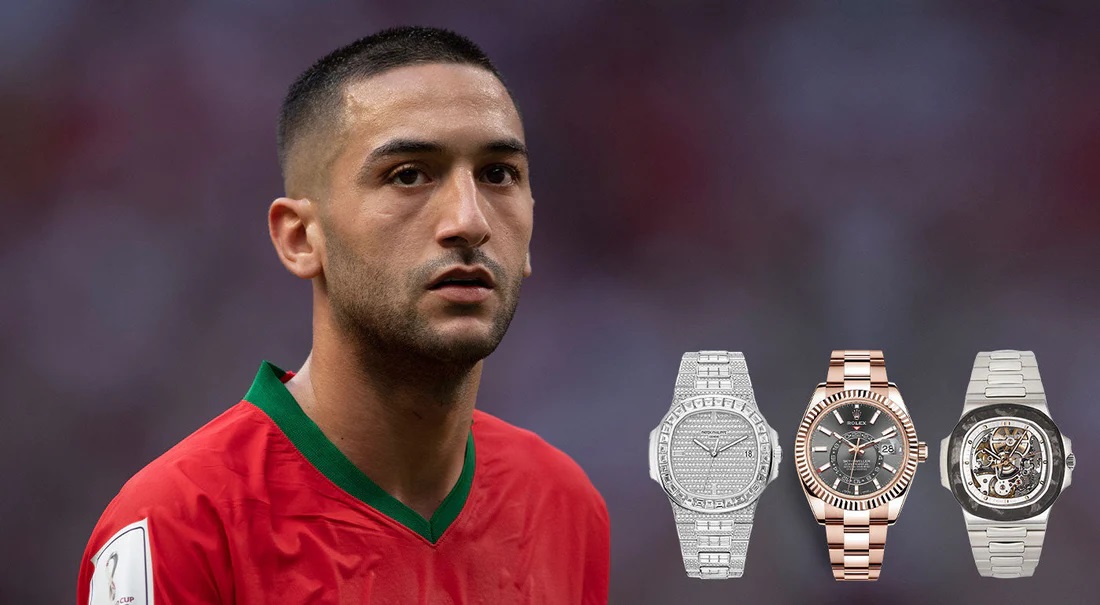 Bộ sưu tập đồng hồ hiệu đắt đỏ của Hakim Ziyech đội tuyển Maroc