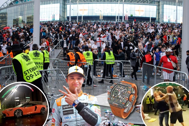 Tay đua F1 Lando Norris bị cướp giật chiếc đồng hồ Richard Mille ngay tại sân vận động Wembley