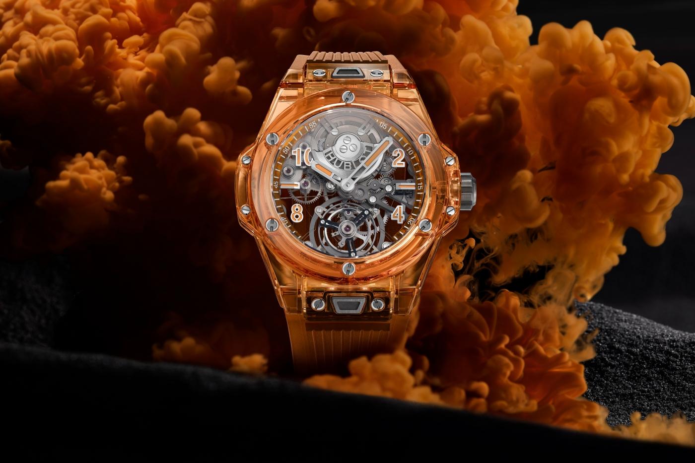 Hublot giới thiệu đồng hồ Big Bang Tourbillon Automatic Orange Sapphire phiên bản mới năm 2021