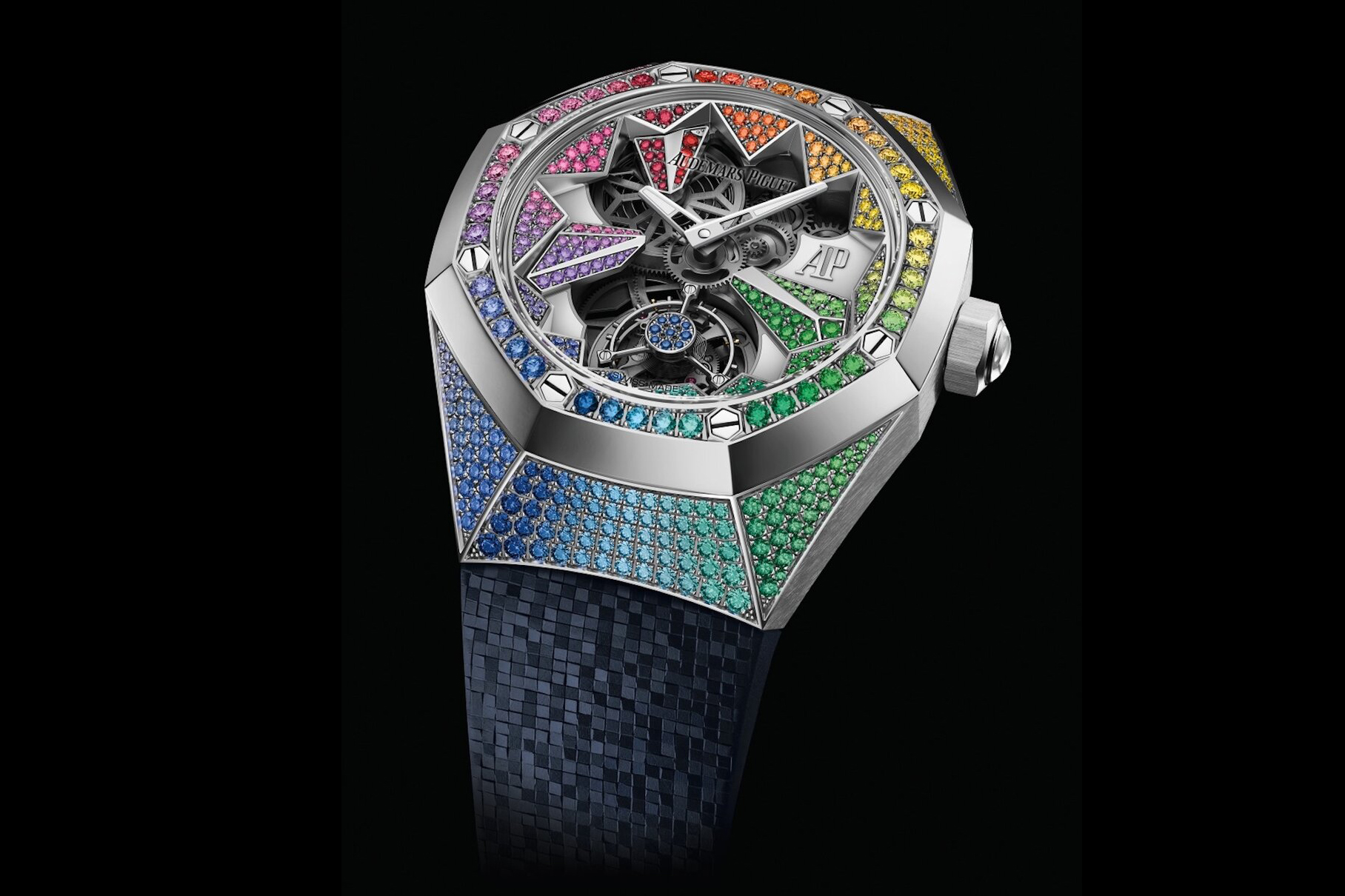 Audemars Piguet kết hợp nghệ thuật chế tạo đồng hồ cao cấp và nghệ thuật nạm đá quý trong sáu chiếc Royal Oak Concept Flying Tourbillon mới