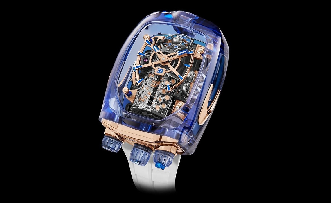 Jacob & Co. hợp tác với Bugatti cho ra mắt chiếc đồng hồ Bugatti Chiron Blue Sapphire Crystal trị giá 1,5 triệu USD