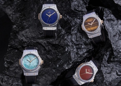 Hublot ra mắt 5 mẫu đồng hồ mới với mặt số đá khoáng tuyệt đẹp kỉ niệm 40 năm hợp tác với The Hour Glass