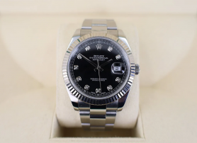 Rolex Datejust 41 126334 Mặt Số Đen Nạm Kim Cương Dây Đeo Oyster