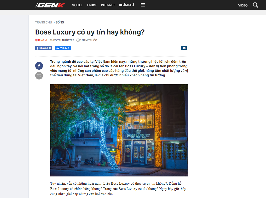 Boss Luxury có uy tín hay không?