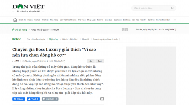 Chuyên gia Boss Luxury giải thích “Vì sao nên lựa chọn đồng hồ cơ?”