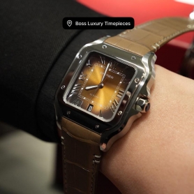 Cartier Santos De Cartier Automatic Brown Dial