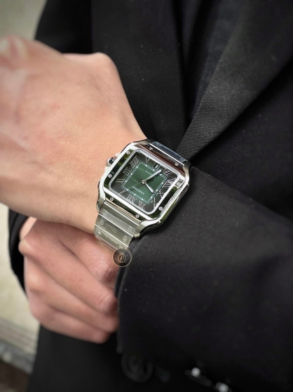 Cartier Santos De Cartier Automatic Green Dial