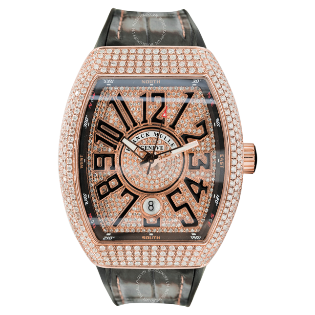 Franck Muller V41 Rose Gold Full Diamonds