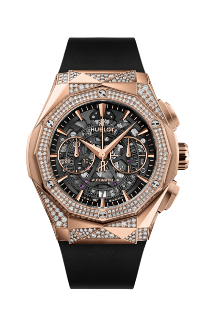 Đồng Hồ Hublot Classic Fusion Aerofusion Chronograph Orlinski King Gold Alternative Pave 45mm