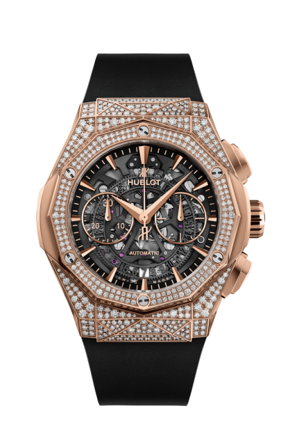 Đồng Hồ Hublot Classic Fusion Aerofusion Chronograph Orlinski King Gold Pave 45mm