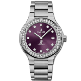 Đồng Hồ Hublot Classic Fusion Purple Diamonds Bracelet 38mm