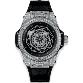 Đồng Hồ Hublot Big Bang Sang Bleu Steel Pave 39mm