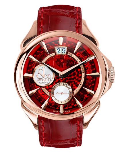 Jacob & Co PALATIAL CLASSIC MANUAL BIG DATE MINERAL CRYSTAL DIAL - ROSE GOLD CASE