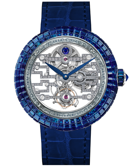 Jacob & Co Brilliant Art Deco Blue Sapphire