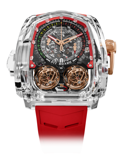 Đồng Hồ Jacob & Co Twin Turbo Furious Sapphire Crystal Red Inner Ring