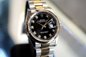 Rolex Datejust 36 126203 Mặt Số Đen Nạm Kim Cương Dây Đeo Oyster