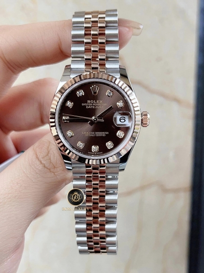 Rolex Datejust 31 278271 Mặt Số Chocolate Nạm Kim Cương Used