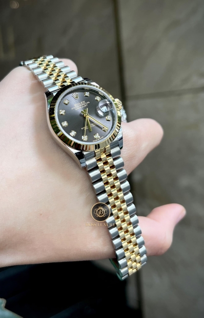 Rolex Lady Datejust 31 278273 Mặt Số Xám Nạm Kim Cương