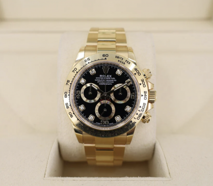 Rolex Cosmograph Daytona 116508 Mặt Số Đen Nạm Kim Cương