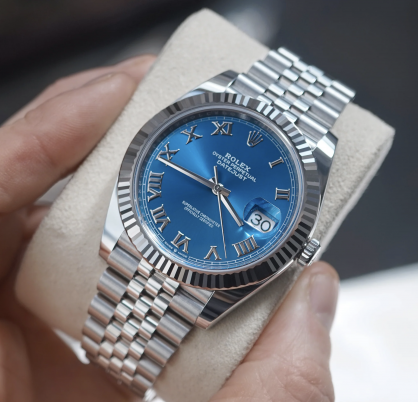 Rolex Datejust 41 126334 Mặt Số Xanh Cọc Số La Mã