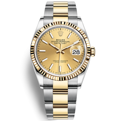 Rolex Datejust 36 126233 Mặt Số Vàng Champagne Dây Đeo Oyster
