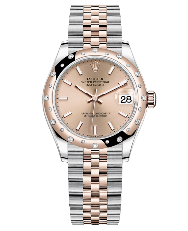 Đồng hồ Rolex Datejust 31 278341rbr-0010 Oystersteel, vàng Everose