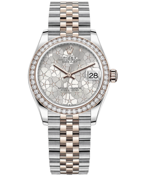 Rolex Datejust 31mm Stainless Steel and Rose Gold 278381-0032 Floral