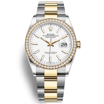 Rolex Datejust 36 126283RBR Mặt Số Trắng Dây Đeo Oyster