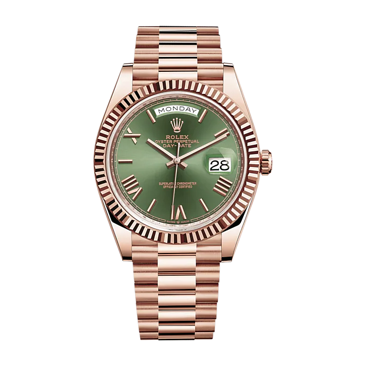 Rolex Day-Date 40Mm Rose Gold 228235-0025 Olive