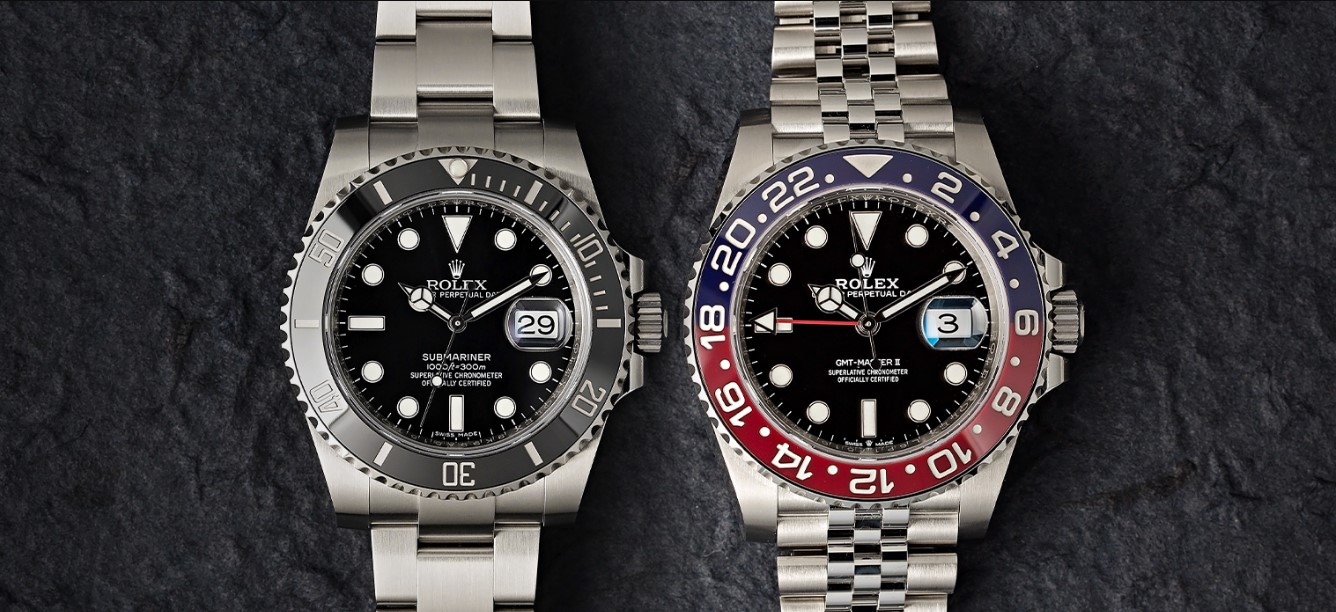 So sánh sự khác biệt giữa 2 đồng hồ Rolex Submariner và GMT-Master II