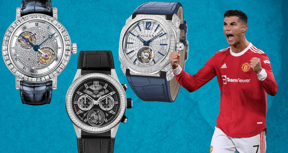 Choáng ngợp trước những mẫu đồng hồ kim cương tuyệt đỉnh của Cristiano Ronaldo