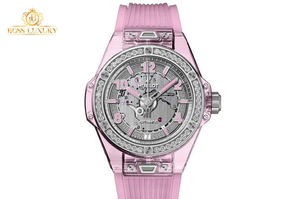 đồng hồ hublot màu hồng 5